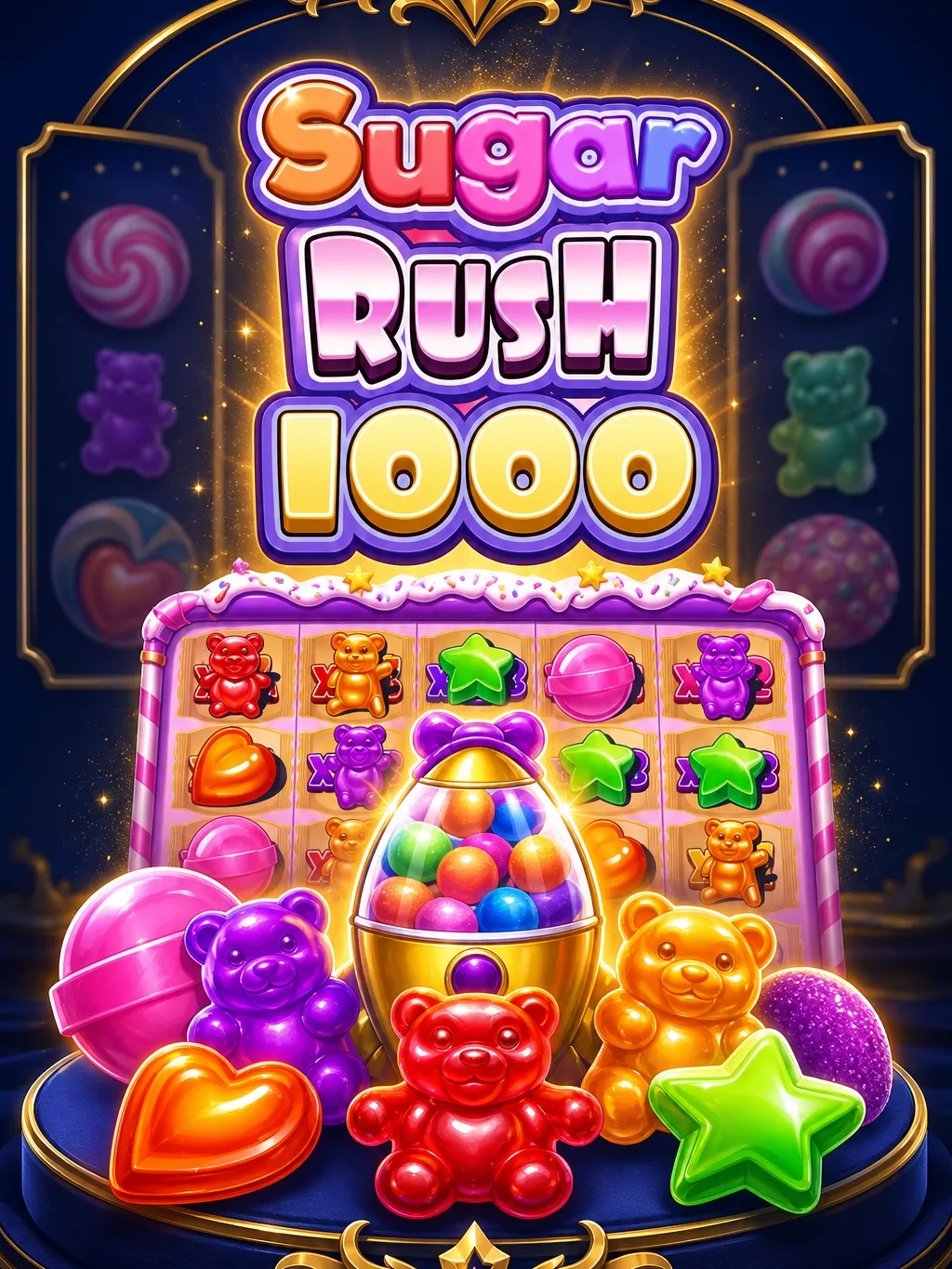 Slot Vergleich - Sugar Rush 1000, Sugar Rush, Sweet Bonanza, Sweet Bonanza 1000, Fruit Party und Big Bass Bonanza